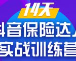 《14天抖音保险达人实战训练营》从0开始-搭建账号-拍摄剪辑-获客到打造爆款|淘骐网赚资源库