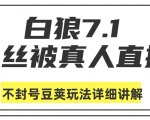 白狼敢死队最新抖音课程:蚕丝被真人直播不封号豆荚(dou+)玩法详细讲解|淘骐网赚资源库
