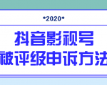 抖音号被判定搬运,被评级了怎么办?最新影视号被评级申诉方法(视频教程)|淘骐网赚资源库
