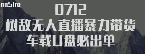 树敌习研社抖音无人直播暴力带货车载U盘必出单,单号单日产出300纯利润|淘骐网赚资源库