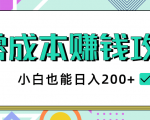 2020年零成本赚钱攻略,小白也能日入200+【视频教程】|淘骐网赚资源库
