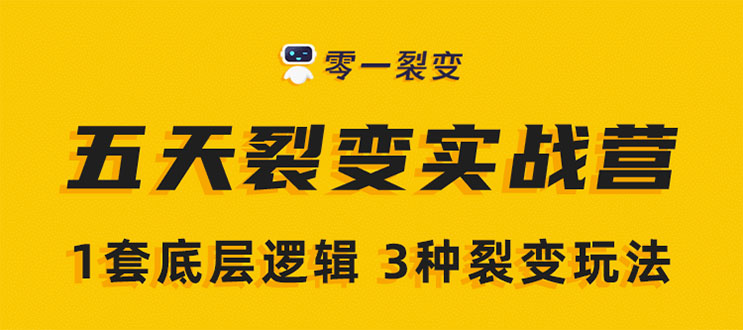 《5天裂变实战训练营》1套底层逻辑+3种裂变玩法,2020下半年微信裂变玩法|淘骐网赚资源库