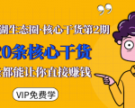 莫问江湖生态圈·核心干货第2期,20条核心干货,每一条都能让你直接赚钱|淘骐网赚资源库