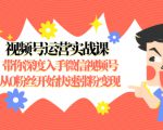 视频号运营实战课,带你深度入手微信视频号1.0,从0粉丝开始快速涨粉变现|淘骐网赚资源库