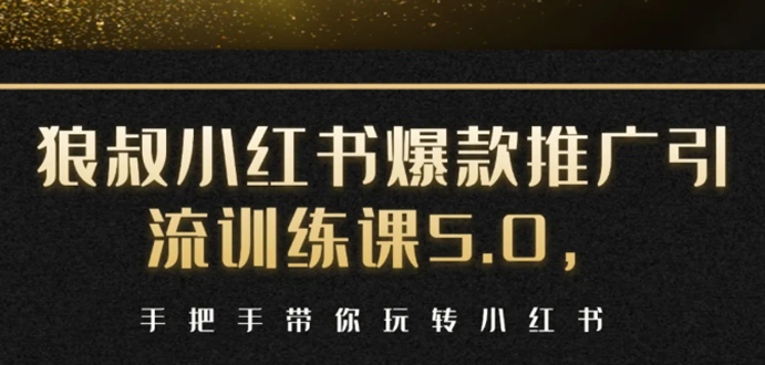 小红书爆款推广引流训练课5.0,手把手带你玩转小红书(17节实操视频+话术)|淘骐网赚资源库