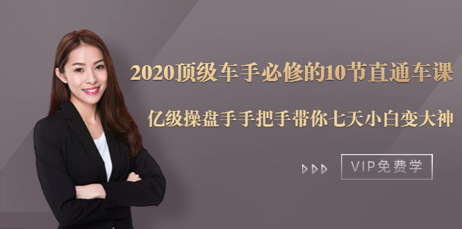 2020顶级车手必修的10节直通车课:亿级操盘手手把手带你七天小白变大神|淘骐网赚资源库