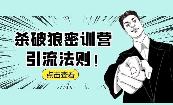 杀破狼密训营:B站霸屏引流的原理及方式+搭建赚钱的内容法则|淘骐网赚资源库