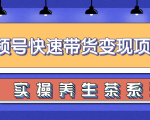 柚子视频号带货实操变现项目,零基础操作养身茶月入10000+|淘骐网赚资源库