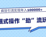 团队内部课程,流氓式操作“劫”流玩法,疯狂引流实现年入100000+|淘骐网赚资源库