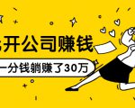 0元开公司赚钱,不花一分钱几天躺赚了30多万,详细操作流程!|淘骐网赚资源库