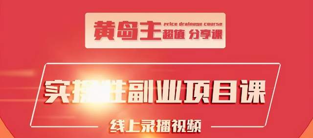 黄岛主实操性小红书副业项目,教你快速起号并出号,万粉单价1000左右|淘骐网赚资源库