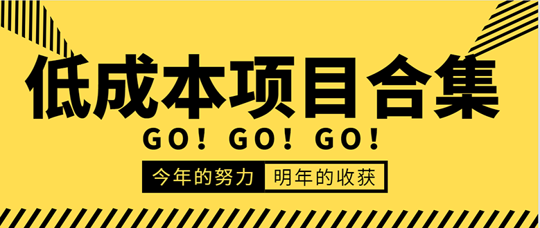 低成本零成本项目合集:赚钱快的慢的、暴利的,线上线下的,价值万元资料|淘骐网赚资源库