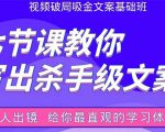 张根视频破局吸金文案班:节节课教你写出杀手级文案(附67页文案训练手册)|淘骐网赚资源库