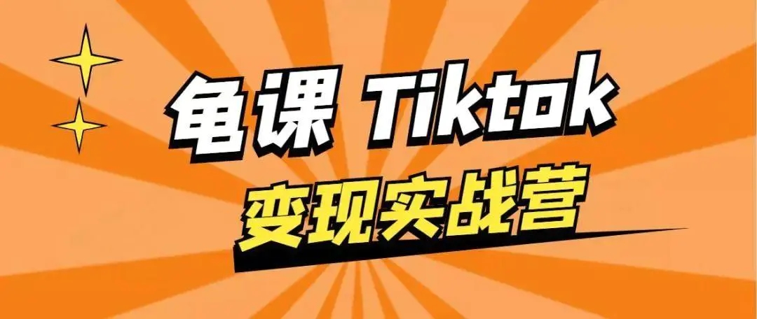龟课·TikTok变现实战训练营线上第1期,多种变现模式,轻松赚美刀|淘骐网赚资源库