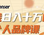 日入十万的个人品牌课,毕业3年上海买房,微信8个月赚百万|淘骐网赚资源库