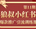狼叔小红书爆款推广引流训练课第11期,手把手带你玩转小红书|淘骐网赚资源库