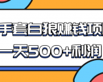 某团队收费项目:空手套白狼,一天500+利润,人人可做|淘骐网赚资源库