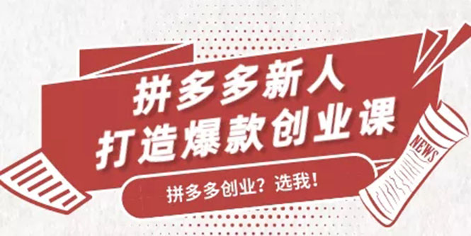 拼多多新人打造爆款创业课:快速引流持续出单,适用于所有新人|淘骐网赚资源库