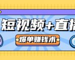 短视频+直播爆单赚钱术,0基础0粉丝 当天开播当天赚 月赚2万(附资料包)|淘骐网赚资源库