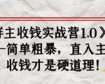 《群主收钱实战营1.0》——简单粗暴，直入主题，收钱才是硬道理|淘骐网赚资源库