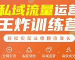 私域流量运营王炸训练营:全网引流+裂变涨粉+私域运营+高效成交|淘骐网赚资源库