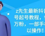 z先生最新抖音美女号起号教程,快速十万粉,一部手机就可以操作|淘骐网赚资源库