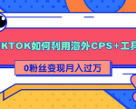 详细解析TIKTOK如何利用海外CPS+工具0粉丝轻松变现月入过万|淘骐网赚资源库