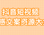 短视频情感文案资源大合集,上万条各类情感文案,让你不再为文案而烦恼|淘骐网赚资源库
