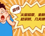 火星船票，全新风口赶紧抓，几天赚一万+摆地摊卖尾货月入一万（5个项目）|淘骐网赚资源库