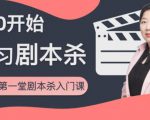 红娘子·从0开始学习剧本杀,你的第一堂剧本杀入门课 简单易懂 市场需求大|淘骐网赚资源库