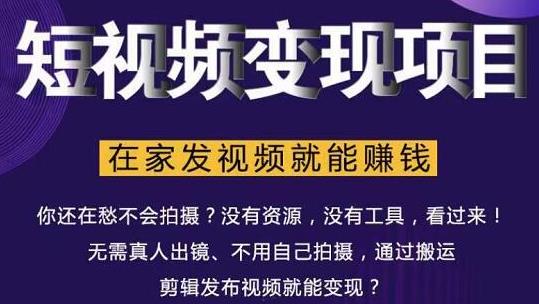 在家也能操作的短视频赚钱项目,无需真人,不用拍摄,纯搬运月入2到5万|淘骐网赚资源库