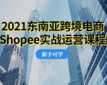 2021东南亚跨境电商Shopee实战运营课程,0基础、0经验、0投资的副业项目|淘骐网赚资源库