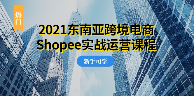 2021东南亚跨境电商Shopee实战运营课程,0基础、0经验、0投资的副业项目|淘骐网赚资源库