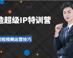 超级IP特训营:表演表达、高效输出优质短视频运营技巧,价值999元|淘骐网赚资源库