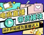 大鹏·电商直播带货课,系统学习直播带货各环节技巧和套路|淘骐网赚资源库