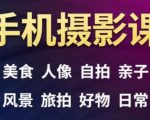 手机摄影一次学透,教程内容包括:美食、人像、自拍、风景、好物等|淘骐网赚资源库
