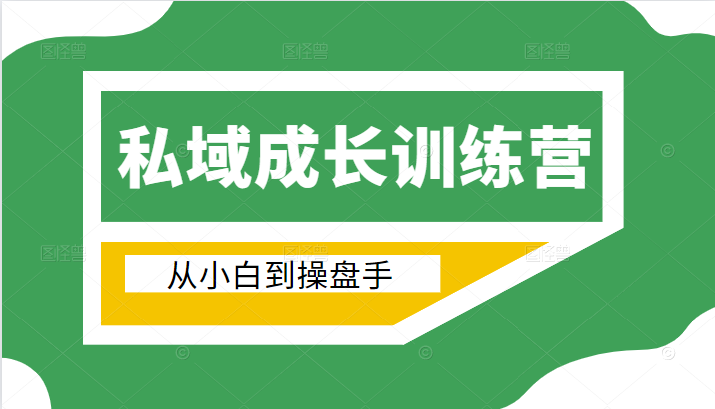 电商私域成长训练营,从小白到操盘手(价值999元)|淘骐网赚资源库