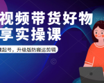 短视频带货好物分享实操课：快速起号，升级版防搬运剪辑|淘骐网赚资源库