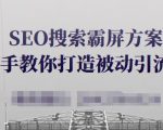 SEO搜索霸屏方案,手把手教你打造被动引流系统【视频课程】|淘骐网赚资源库