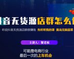 蟹老板·抖音无货源店群怎么做,吊打市面一大片《抖音无货源店群》的课程|淘骐网赚资源库