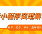 抖音小程序变现集训课,养号、起号、书单、趣味测试、视频剪辑,全套流程|淘骐网赚资源库