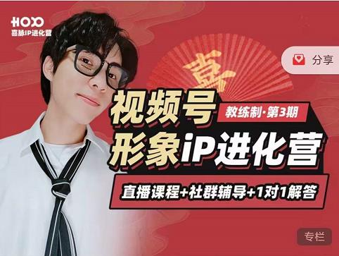喜脉iP进化营第3-4期:视觉竟争+内容克争+社交竟争,三大竟争视角带你打造超级iP|淘骐网赚资源库