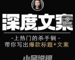 小呆短视频深度文案课,上热门的杀手锏,带你写出爆款标题+文案|淘骐网赚资源库