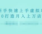 2022年虚拟项目实战指南,新手从0打造月入上万店铺|淘骐网赚资源库
