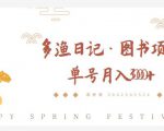 多渔日记·图书项目,无货源图书模式,纯搬运,单号月入4000+|淘骐网赚资源库