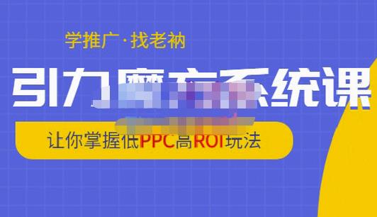 老衲·引力魔方系统课，让你掌握低PPC高ROI玩法，价值299元|淘骐网赚资源库