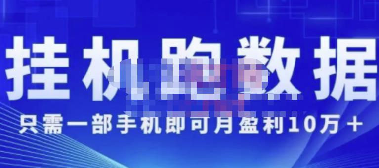 猎人电商:挂机数跑据,只需一部手即机可月盈利10万+(内玩部法)价值4988元|淘骐网赚资源库
