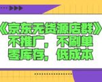诺思星商学院京东无货源店群课:不推广,不刷单,零库存,低成本|淘骐网赚资源库