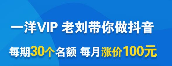 一洋电商抖音VIP,每月集训课+实时答疑+资源共享+联盟合作价值580元|淘骐网赚资源库