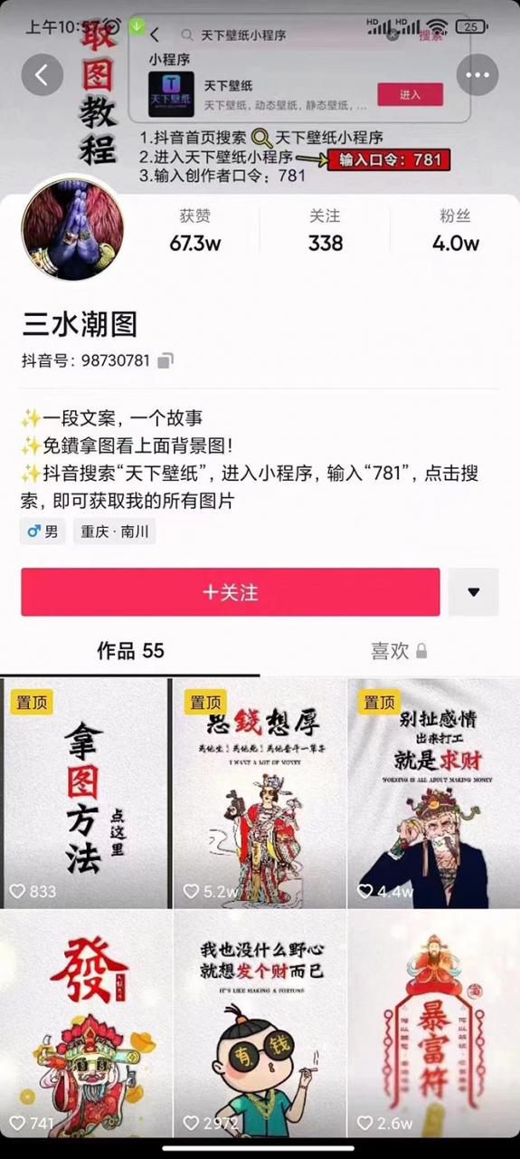 国潮壁纸变现项目,新手可操作日赚200+【素材+软件+教程】|淘骐网赚资源库